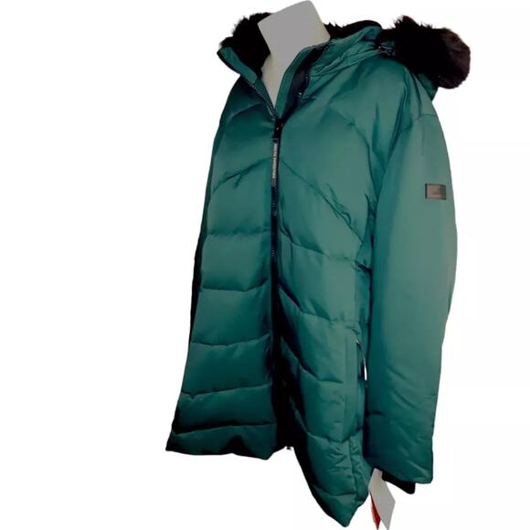 Arctic Expedition Curved Hem Down Parka Hooded in Emerald NWT Size XS - Picture 2 of 5